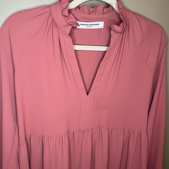 Amanda Uprichard Saffron Dress Terracotta - Picture 2 of 5